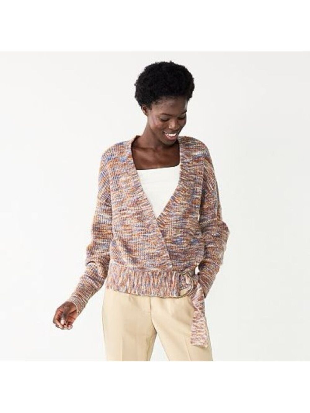 Nine West Women’s Boho Wrap Sweater. Size S